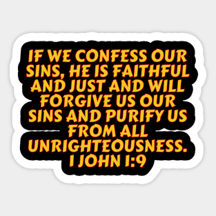 Bible Verse 1 John 1:9 Sticker